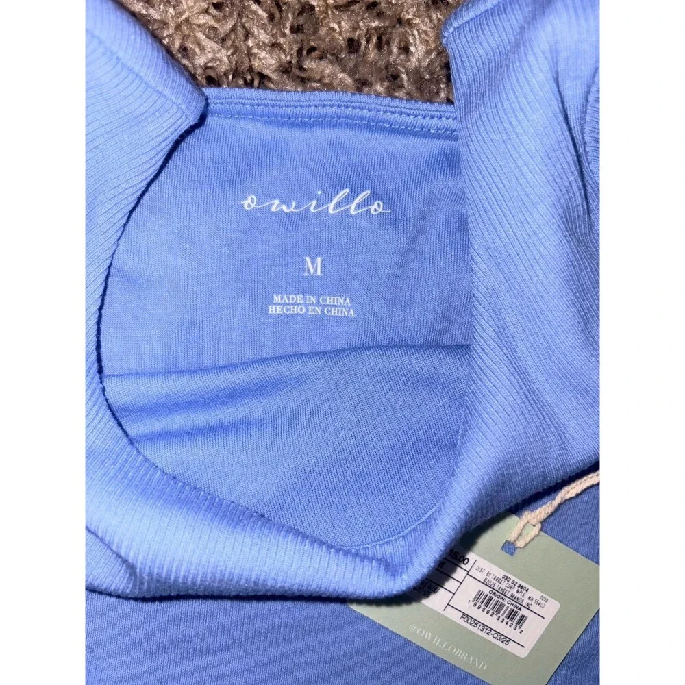 Girls Owillo Preplum‎ Top Baby Blue M NWT